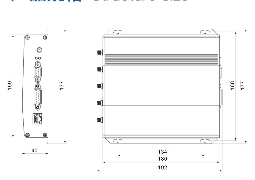 RU6801-RU6815 mechanical dimensions