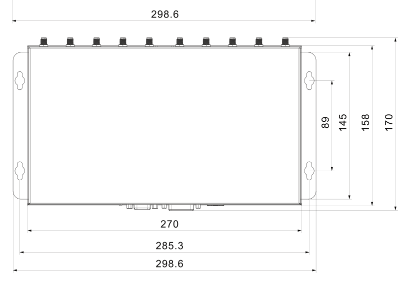 RU6820-RU6830 mechanical dimensions