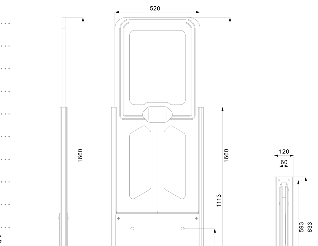 RU6907-BASE-120 mechanical dimensions