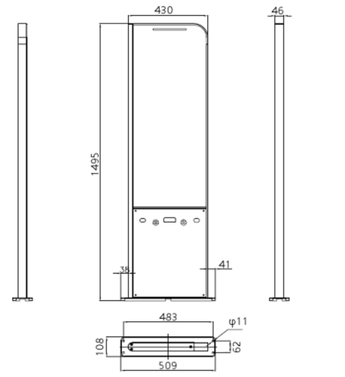 RU6951-G mechanical dimensions