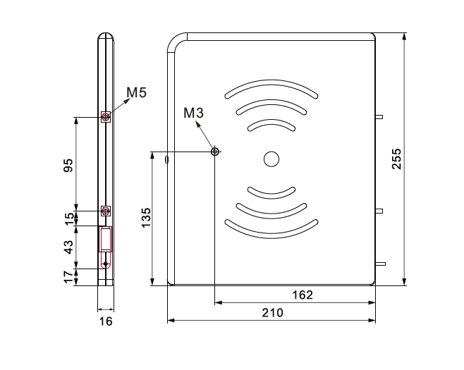 RTX1002 Dimensions